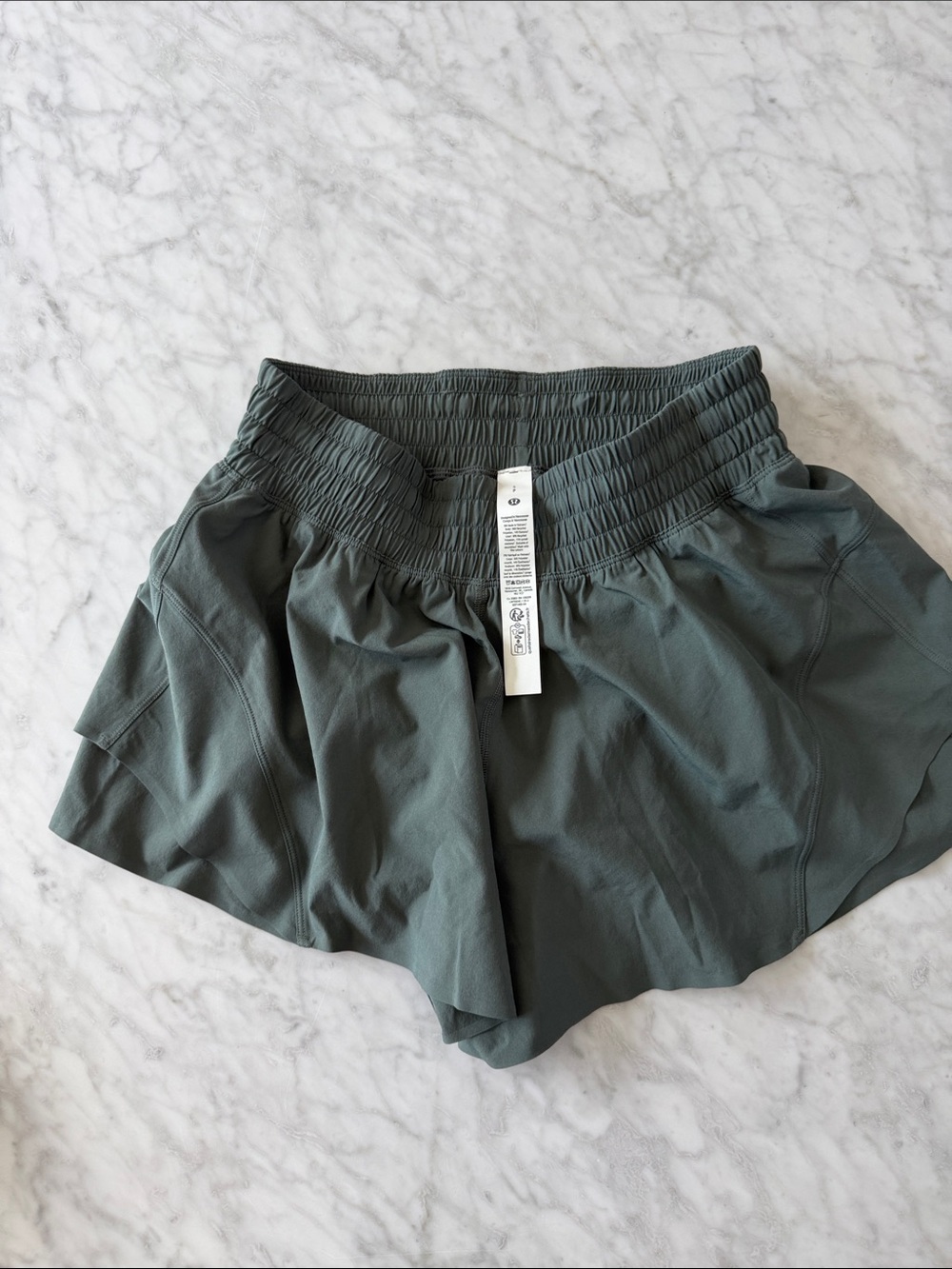 Lululemon size S Women’s Athletic Shorts - Olive Green worn once